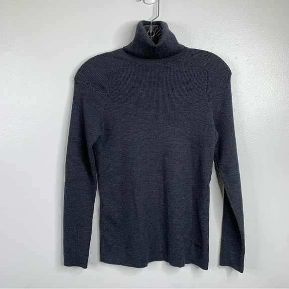Tory Burch‎ Merino Wool Blend Gray Turtleneck Sweater Size XS - Picture 1 of 7